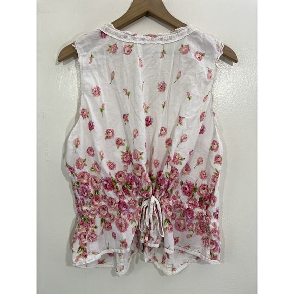 Y2K Victorian Inspired Renaissance Floral Top XL Peasant Romantic Fairy Cottage - Picture 5 of 10